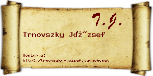 Trnovszky József névjegykártya